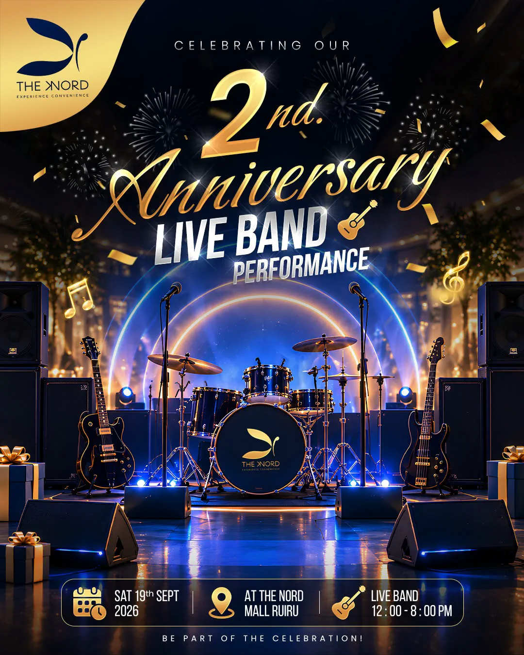 The Nord Mall 2nd Anniversary live band celebration, Saturday 19 September 2026, 12 PM to 8 PM